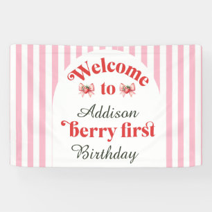 Berry Sweet Erster Geburtstag Banner