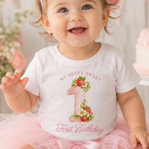 Berry Sweet Erstes Geburtstags-Shirt Baby T-shirt