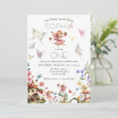 Berry Sweet Fairy Magic Strawberry Garden Geburtst Einladung (Stehend Vorderseite)