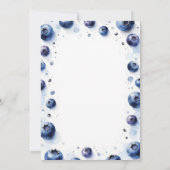 Berry Sweet Farmhouse Chic Blueberries Baby Shower Einladung (Rückseite)