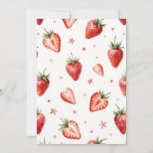 Berry Sweet Farmhouse Chic Watercolor 1st Birthday Einladung (Rückseite)