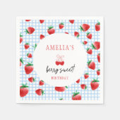 Berry Sweet First Geburtstag Serviette (Vorderseite)