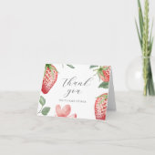 Berry Sweet Floral Baby Dusche Dankeskarte (Vorderseite)