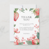 Berry Sweet Floral Baby Dusche Dankeskarte (Vorderseite)