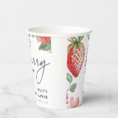 Berry Sweet Floral Baby Dusche Pappbecher (Rechts)