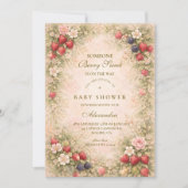 Berry Sweet Floral Baby Shower Einladung (Vorderseite)