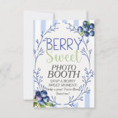 Berry Sweet FOTO BOOTH Blueberry Sign Einladung (Rückseite)