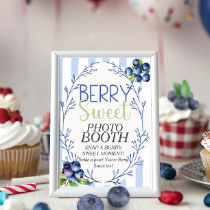Berry Sweet FOTOBOX Blaubeere Schild Einladung
