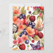 Berry Sweet Fruit Baby Dusche Einladung (Rückseite)