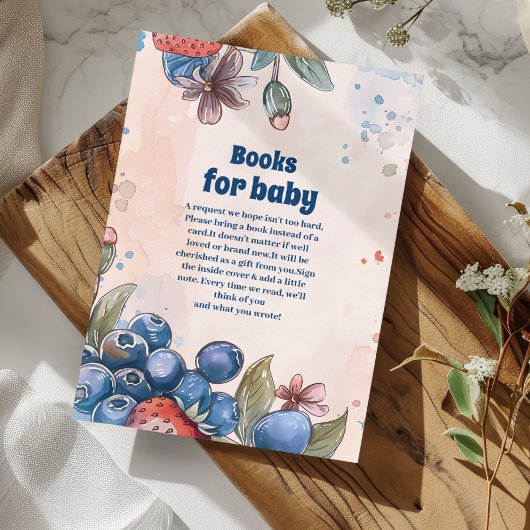 Berry Sweet Fruit Baby Shower Books for Baby Begleitkarte