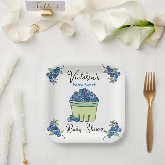 Berry Sweet Fruit Basket Baby Dusche Pappteller (Hochzeit)