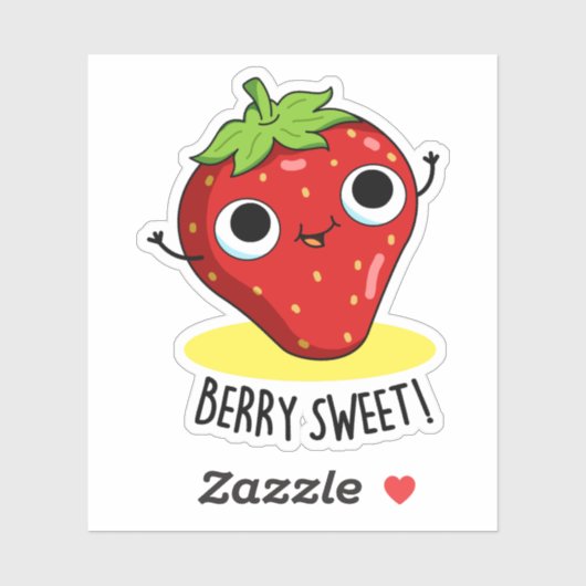 Berry Sweet Funny Strawberry Pun Aufkleber (Blatt)
