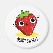 Berry Sweet Funny Strawberry Pun Magnet (Vorne)