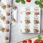 Berry Sweet Geburtstag Custom Strawberry Geschenkpapier