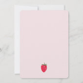 Berry Sweet Geburtstag mit Erdbeeren Einladung (Rückseite)