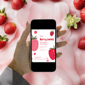 Berry Sweet Geburtstag mit Strawberry Einladung