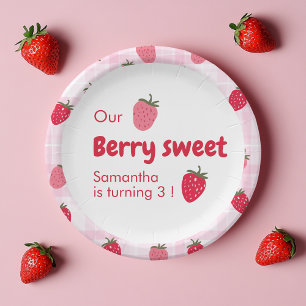 Berry Sweet Geburtstag mit Strawberry Pappteller