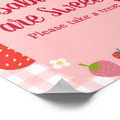 Berry Sweet Gingham Strawberry Babies sind Süße Poster (Ecke)