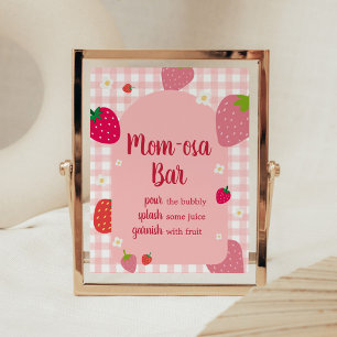 Berry Sweet Gingham Strawberry Mama Osa Bar Poster
