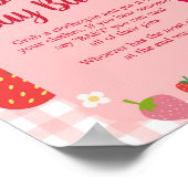 Berry Sweet Gingham Strawberry Say Baby nicht Poster (Ecke)