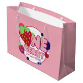 Berry Sweet Girl Große Geschenktasche Geschenktüte (Rückseite Schrägansicht)