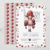 Berry Sweet Girls Geburtstagsparty Einladung (Vorne/Hinten)