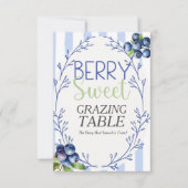 Berry Sweet GRAZING TABLE blueberry Sign I Einladung (Vorderseite)