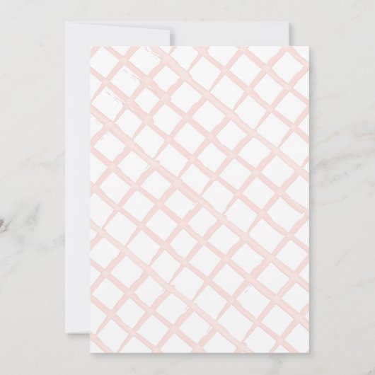 Berry Sweet handgezeichnet Strawberry Girl Babydus Einladung (Rückseite)