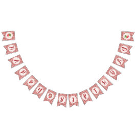 Berry Sweet Happy Birthday Flag Wimpelkette