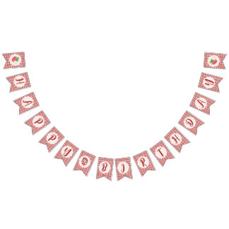 Berry Sweet Happy Birthday Flag Wimpelkette