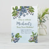 Berry Sweet Heidelbeere Sommer Einladung zum Gebur (Stehend Vorderseite)