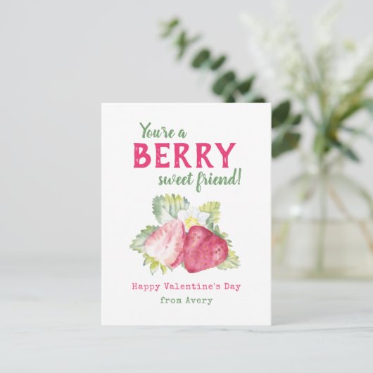 Berry Sweet Kids Classroom Valentinische Karten (Stehend Vorderseite)