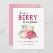 Berry Sweet Kids Classroom Valentinische Karten (Vorne/Hinten)