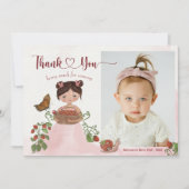 Berry Sweet Kindergeburtstag Foto Vielen Dank Dankeskarte (Vorderseite)