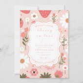 Berry Sweet Liebe Brautparty Einladung (Vorderseite)