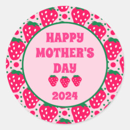 Berry Sweet Mother's Day Runder Aufkleber