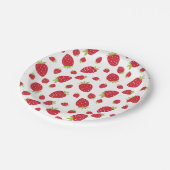 Berry Sweet Niedlich Strawberry Pattern Kindergebu Pappteller (Schrägansicht)