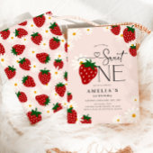 Berry Sweet One 1st Strawberry Birthday Einladung
