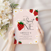 Berry Sweet One 1st Strawberry Birthday Einladung