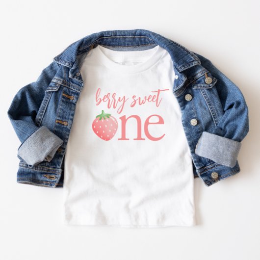 Berry Sweet One Strawberry Erster Geburtstag Shirt