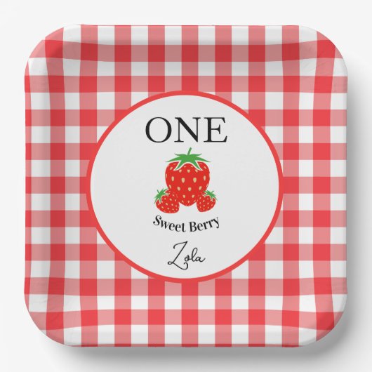 Berry Sweet Paper Plate Kids Birthday Pappteller (Vorderseite)