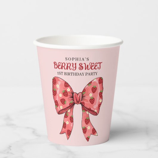 Berry Sweet Party Einladung Pappbecher (Vorderseite)