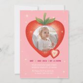 Berry Sweet pink cake Einladung (Rückseite)