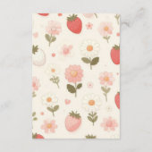 Berry Sweet Pink Coquette Baby Diapper Raffle Begleitkarte (Rückseite)