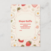 Berry Sweet Pink Coquette Baby Diapper Raffle Begleitkarte (Vorderseite)
