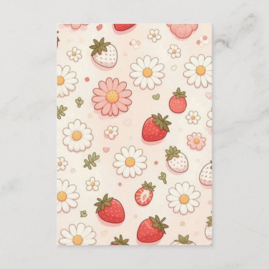 Berry Sweet Pink Coquette Baby Diapper Raffle Begleitkarte (Rückseite)