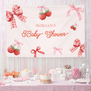Berry Sweet Pink Coquette Babydusche Banner