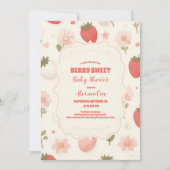 Berry Sweet Pink Coquette Babydusche Einladung (Vorderseite)