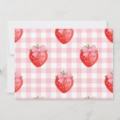 Berry Sweet Pink Coquette Babydusche Einladung (Rückseite)