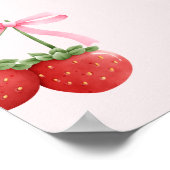Berry Sweet Pink Coquette Babydusche Poster (Ecke)